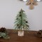 Northlight Frosted Bottle Brush Tree on Wooden Base Christmas Decoration - 8.5"